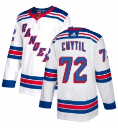Women's Adidas New York Rangers #72 Filip Chytil Authentic White Away NHL Jersey