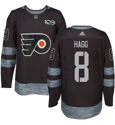 Men's Adidas Philadelphia Flyers #8 Robert Hagg Premier Black 1917-2017 100th Anniversary NHL Jersey