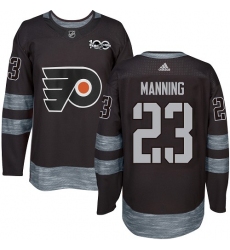 Men's Adidas Philadelphia Flyers #23 Brandon Manning Authentic Black 1917-2017 100th Anniversary NHL Jersey