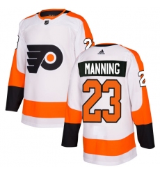 Men's Adidas Philadelphia Flyers #23 Brandon Manning Authentic White Away NHL Jersey