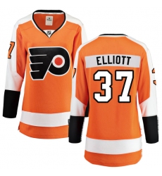 Women's Philadelphia Flyers #37 Brian Elliott Fanatics Branded Orange Home Breakaway NHL Jersey