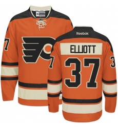 Women's Reebok Philadelphia Flyers #37 Brian Elliott Premier Orange New Third NHL Jersey