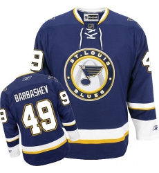 Youth Reebok St. Louis Blues #49 Ivan Barbashev Authentic Navy Blue Third NHL Jersey