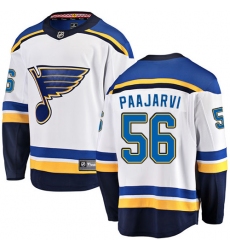 Men's St. Louis Blues #56 Magnus Paajarvi Fanatics Branded White Away Breakaway NHL Jersey