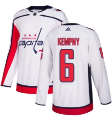 Youth Adidas Washington Capitals #6 Michal Kempny Authentic White Away NHL Jersey
