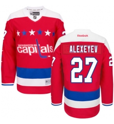 Youth Reebok Washington Capitals #27 Alexander Alexeyev Authentic Red Third NHL Jersey