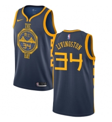 Women's Nike Golden State Warriors #34 Shaun Livingston Swingman Navy Blue NBA Jersey - City Edition