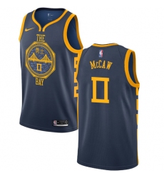 Youth Nike Golden State Warriors #0 Patrick McCaw Swingman Navy Blue NBA Jersey - City Edition