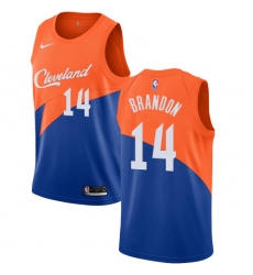 Men's Nike Cleveland Cavaliers #14 Terrell Brandon Swingman Blue NBA Jersey - City Edition