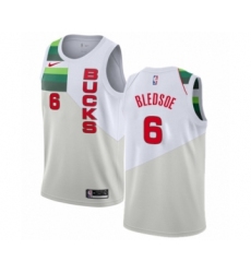 Men's Nike Milwaukee Bucks #6 Eric Bledsoe White Swingman Jersey - Earned Edition