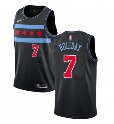 Youth Nike Chicago Bulls #7 Justin Holiday Swingman Black NBA Jersey - City Edition