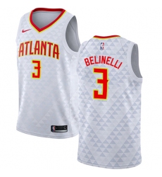 Youth Nike Atlanta Hawks #3 Marco Belinelli Swingman White NBA Jersey - Association Edition