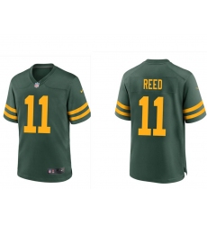 Men's Green Bay Packers #11 Jayden Reed Green Stitched Game Jersey