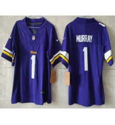 Women's Minnesota Vikings #1 Kyler Murray Limited Purple FUSE Vapor Jersey
