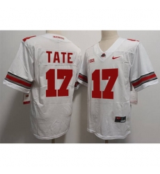 Men's Ohio State Buckeyes #17 Tate White Limited Stitched Football Jersey