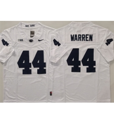 Men's Penn State Nittany Lions #44 Davis Warren White 2024 F.U.S.E. Stitched Jersey