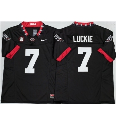 Men's Georgia Bulldogs #7 Lawson Luckie Black 2025 F.U.S.E. Stitched Jersey