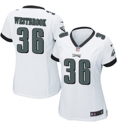 Women's Nike Philadelphia Eagles #36 Brian Westbrook Game White NFL Jersey