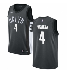 Women's Nike Brooklyn Nets #4 Jahlil Okafor Authentic Gray NBA Jersey Statement Edition
