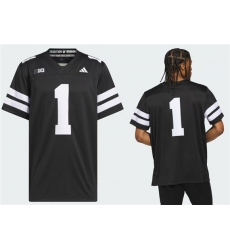 Men's Nebraska Cornhuskers #1 Black Stitched Football Jersey