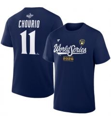Men's Milwaukee Brewers #11 Jackson Chourio Navy 2026 World Series Name & Number T-Shirt