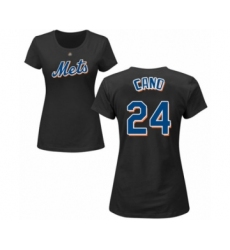 Baseball Women's New York Mets #24 Robinson Cano Royal Blue Name & Number T-Shirt