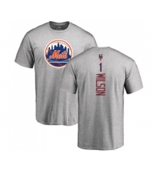 MLB Nike New York Mets #1 Mookie Wilson Ash Backer T-Shirt