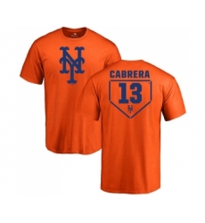 MLB Nike New York Mets #13 Asdrubal Cabrera Orange RBI T-Shirt