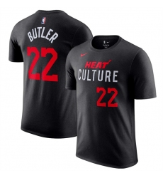 Men's Miami Heat #22 Jimmy Butler Black 2023-24 City Edition Name & Number T-Shirt