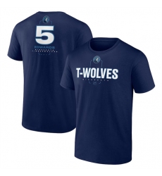 Men's Minnesota Timberwolves #5 Anthony Edwards Navy Name & Number T-Shirt