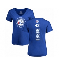 Basketball Women's Philadelphia 76ers #42 Al Horford Royal Blue Backer T-Shirt