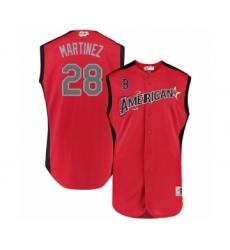 Men's Boston Red Sox #28 J. D. Martinez Authentic Red American League 2019 Baseball All-Star Jersey