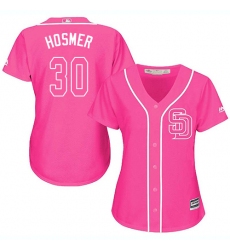 Women's Majestic San Diego Padres #30 Eric Hosmer Authentic Pink Fashion Cool Base MLB Jersey