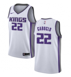 Women's Nike Sacramento Kings #22 Bruno Caboclo Swingman White NBA Jersey - Association Edition