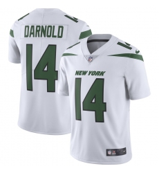 Men's New York Jets #14 Sam Darnold Nike White Vapor Limited Jersey