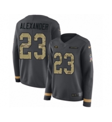 Women's Nike Green Bay Packers #23 Jaire Alexander Limited Black Salute to Service Therma Long Sleeve NFL Jersey