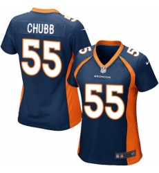 Women's Nike Denver Broncos #55 Bradley Chubb Game Navy Blue Alternate NFL Jersey