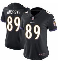 Women's Nike Baltimore Ravens #89 Mark Andrews Black Alternate Vapor Untouchable Elite Player NFL Jersey