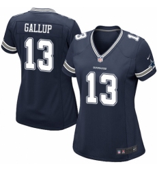 Women's Nike Dallas Cowboys #13 Michael Gallup Game Navy Blue Team Color NFL Jersey