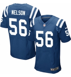 Men's Nike Indianapolis Colts #56 Quenton Nelson Elite Royal Blue Team Color NFL Jersey Men's Nike Indianapolis Colts #56 Quenton Nelson Elite Royal Blue Team Color NFL Jersey