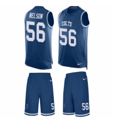 Men's Nike Indianapolis Colts #56 Quenton Nelson Limited Royal Blue Tank Top Suit NFL Jersey Men's Nike Indianapolis Colts #56 Quenton Nelson Limited Royal Blue Tank Top Suit NFL Jersey