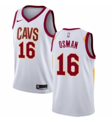 Youth Nike Cleveland Cavaliers #16 Cedi Osman Authentic White NBA Jersey - Association Edition