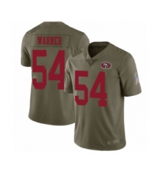 Men's San Francisco 49ers #54 Fred Warner Limited Olive 2017 Salute to Service Football Jersey