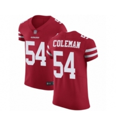 Men's San Francisco 49ers #54 Fred Warner Red Team Color Vapor Untouchable Elite Player Football Jersey