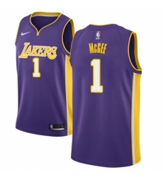 Men's Nike Los Angeles Lakers #1 JaVale McGee Authentic Purple NBA Jersey - Statement Edition