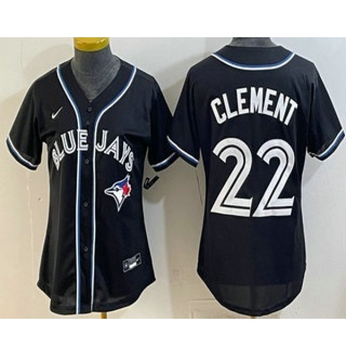 Women's Toronto Blue Jays #22 Ernie Clement 2026 Black Fashion Cool Base Jersey