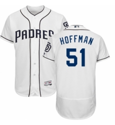 Men's Majestic San Diego Padres #51 Trevor Hoffman White Home Flex Base Authentic Collection MLB Jersey