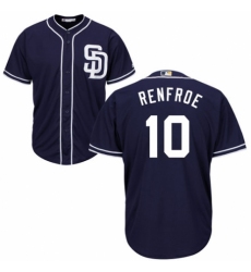 Men's Majestic San Diego Padres #10 Hunter Renfroe Replica Navy Blue Alternate 1 Cool Base MLB Jersey