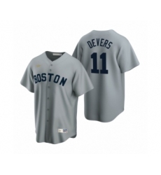 Men's Boston Red Sox #11 Rafael Devers Nike Gray Cooperstown Collection Road Jersey