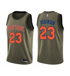 Men's New York Knicks #23 Mitchell Robinson Swingman Green Salute to Service Basketball Jersey